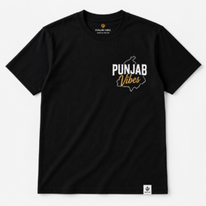 Punjab Vibes Black T -Shirt